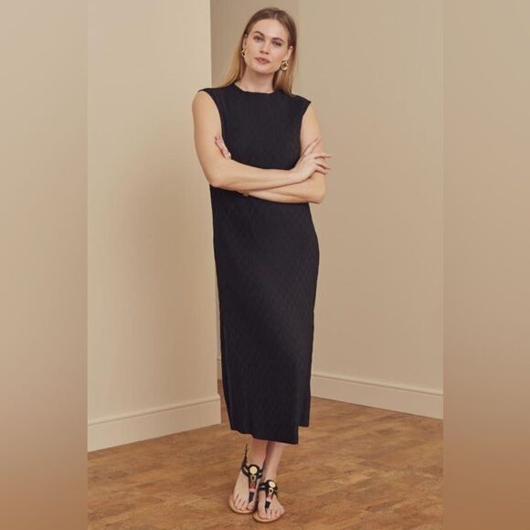 long tall sally Plisse Midi Dress size 4 - Picture 4 of 17